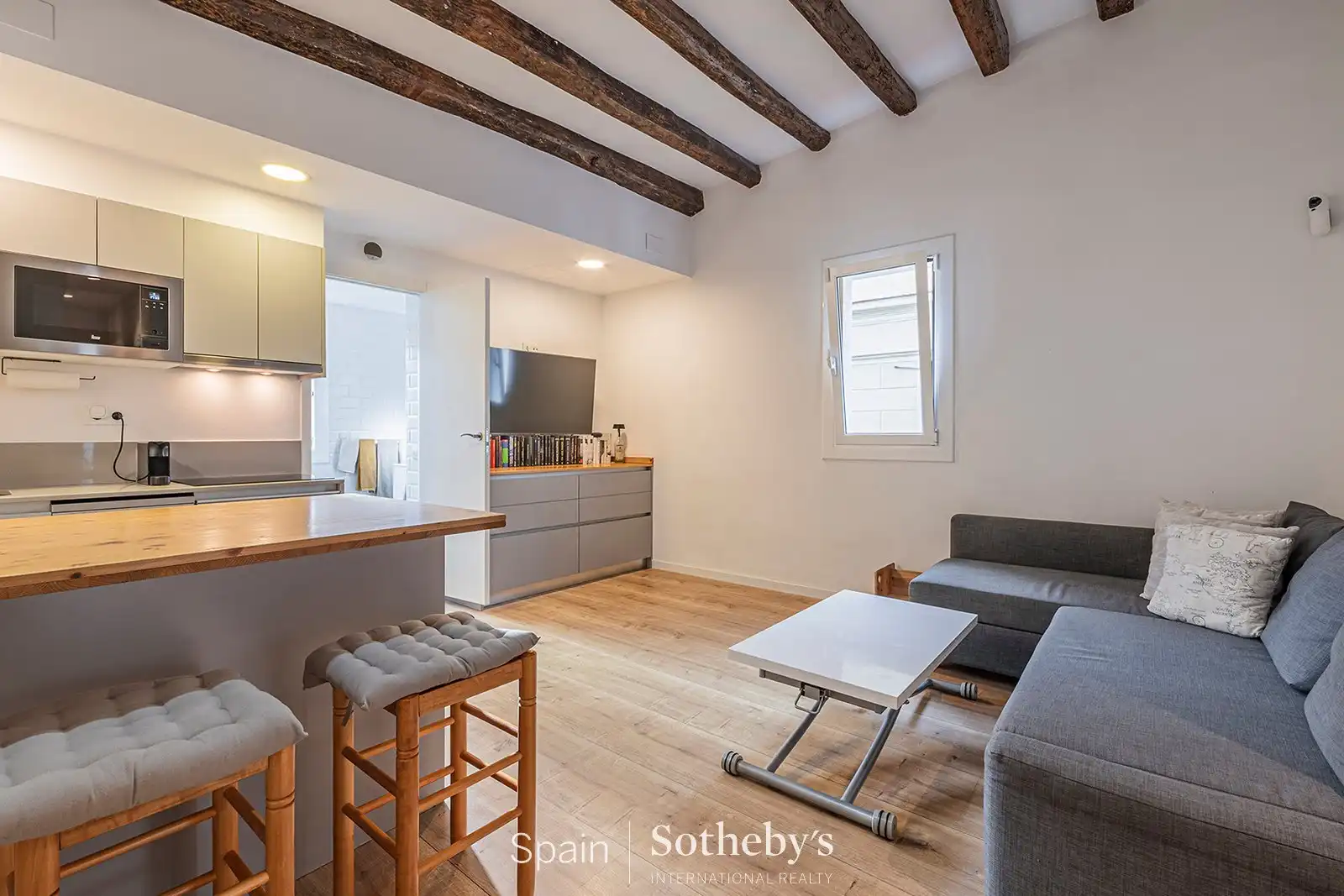 Sala de estar de Apartamento en venta en Barcelona con Aire acondicionado, Calefacción y Terraza