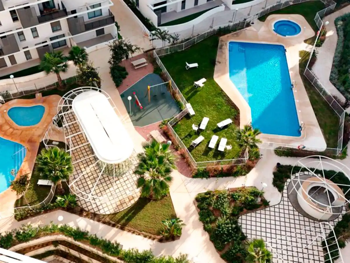 Swimming pool of Flat for sale in Dénia  with Air Conditioner, Terrace and Community pool