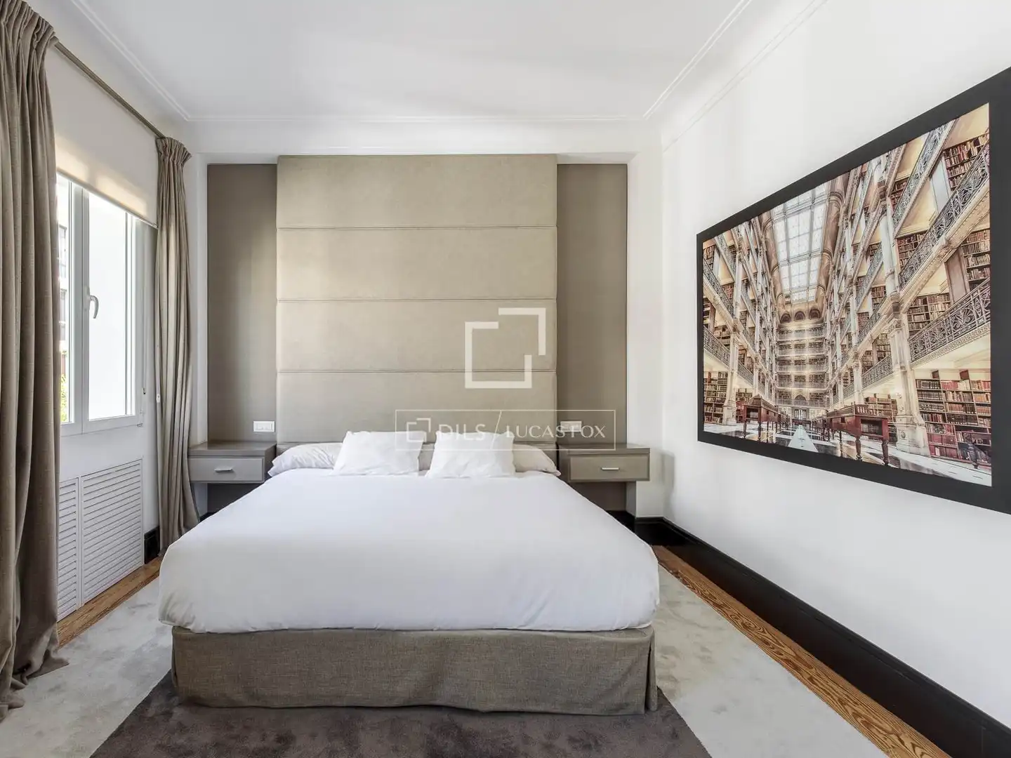 Schlafzimmer von Wohnung zur Miete in Madrid mit Klimaanlage, Heizung und Parkett
