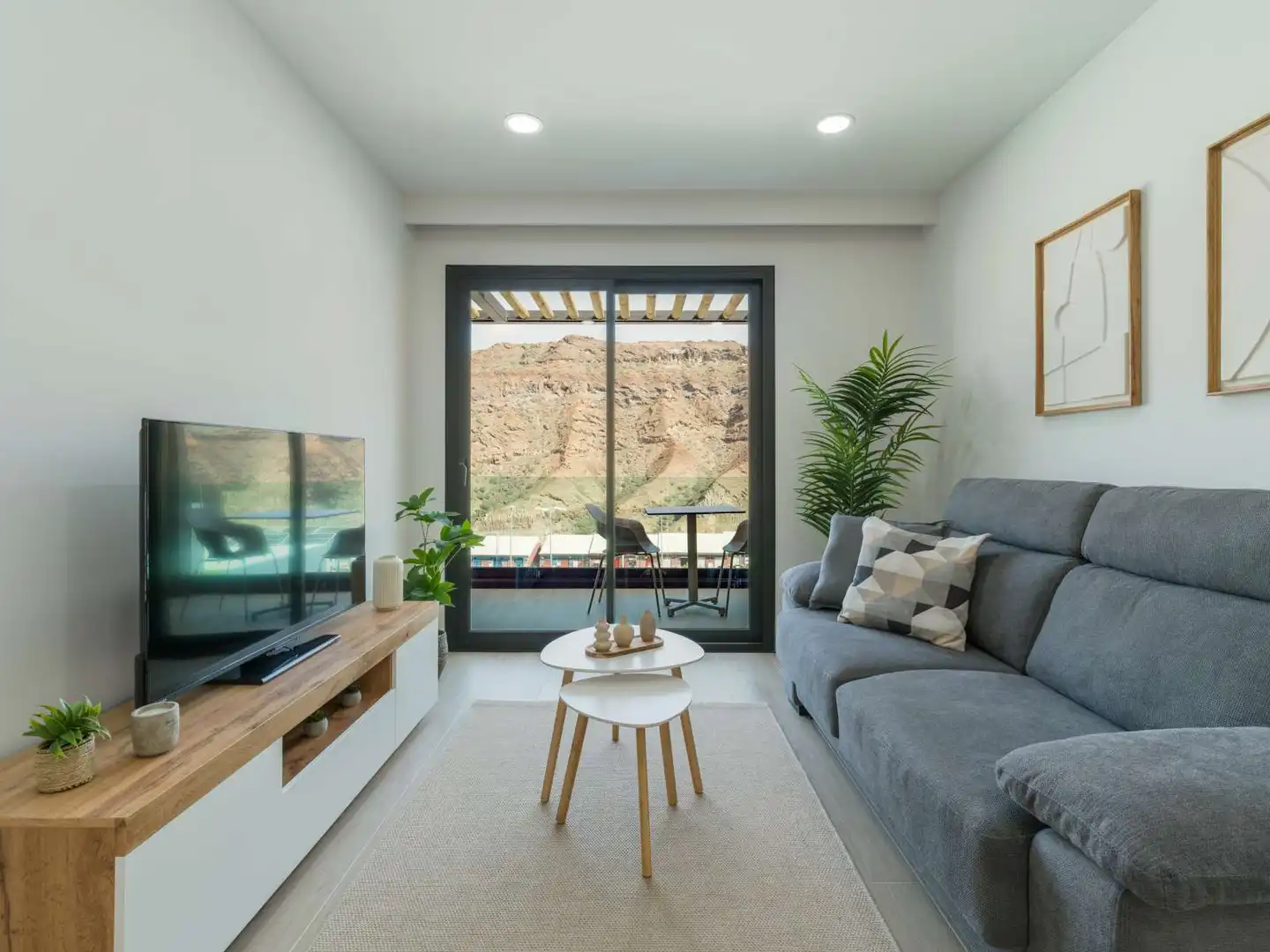 Living room of Apartments for share in Mogán  with Air Conditioner, Heating and Terrace