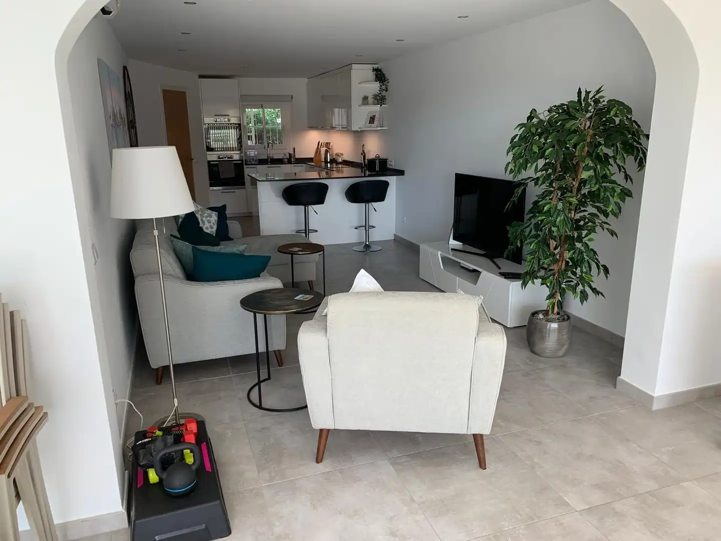 Sala de estar de Planta baja en venta en Calvià con Aire acondicionado, Jardín privado y Terraza