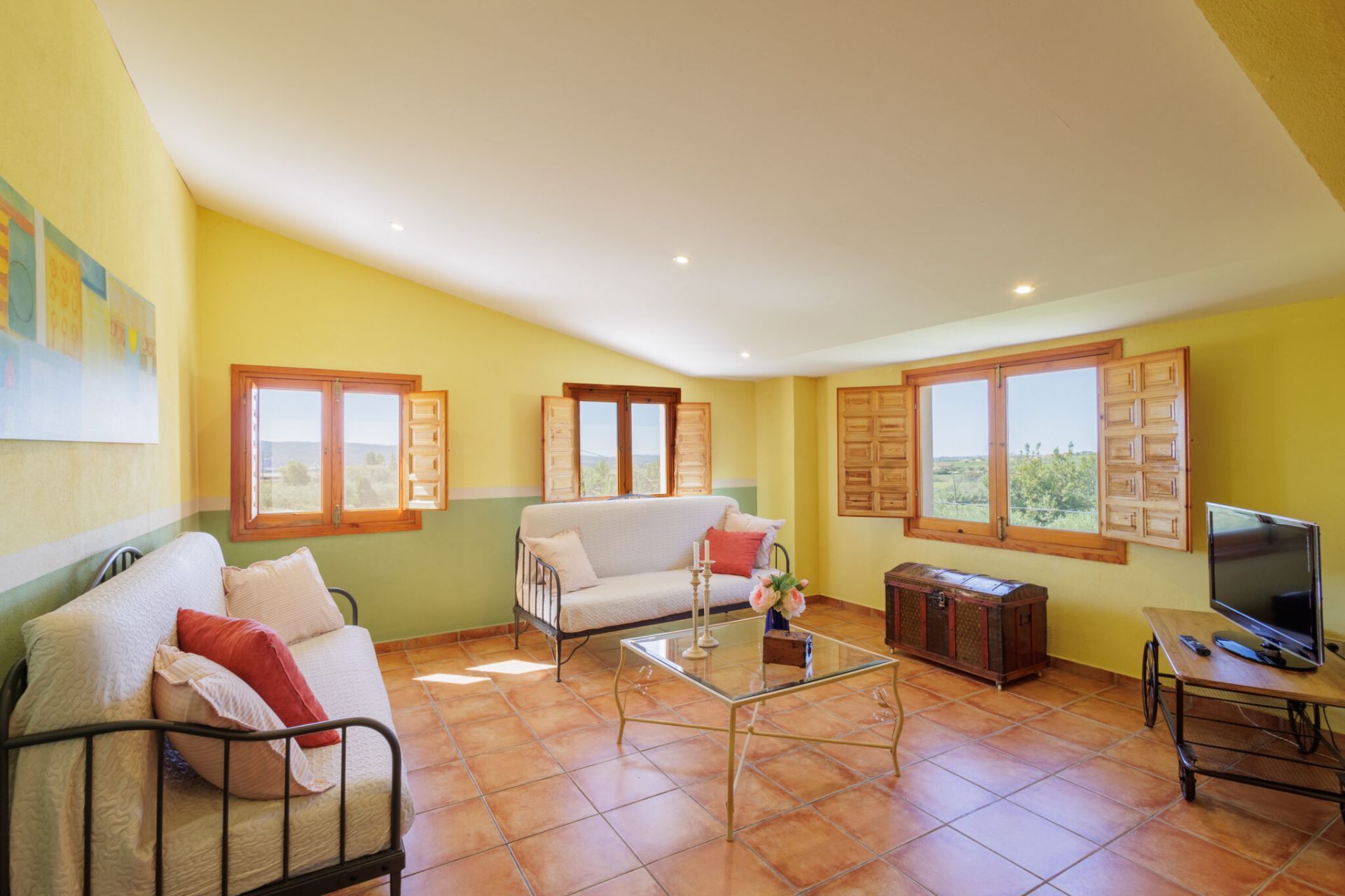 Sala d'estar de Pis de lloguer en Sant Martí Sarroca amb Moblat