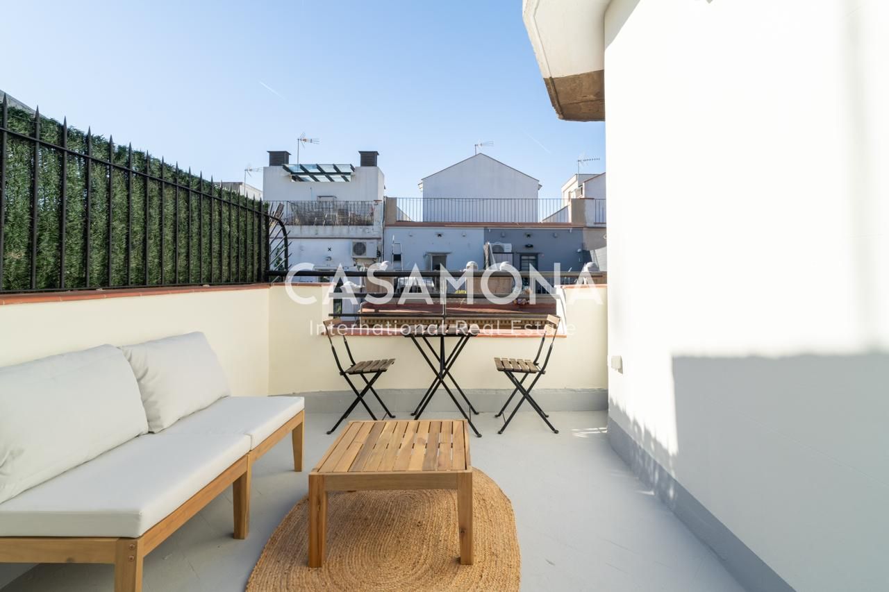 Terraza de Apartamento de alquiler en  Barcelona Capital con Aire acondicionado, Terraza y Amueblado