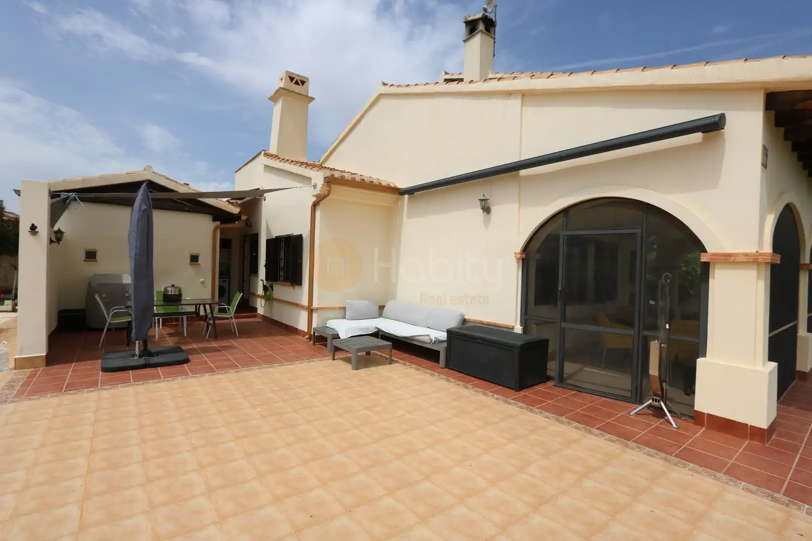Terraza de Casa o chalet en venta en Fuente Álamo de Murcia con Aire acondicionado, Calefacción y Jardín privado