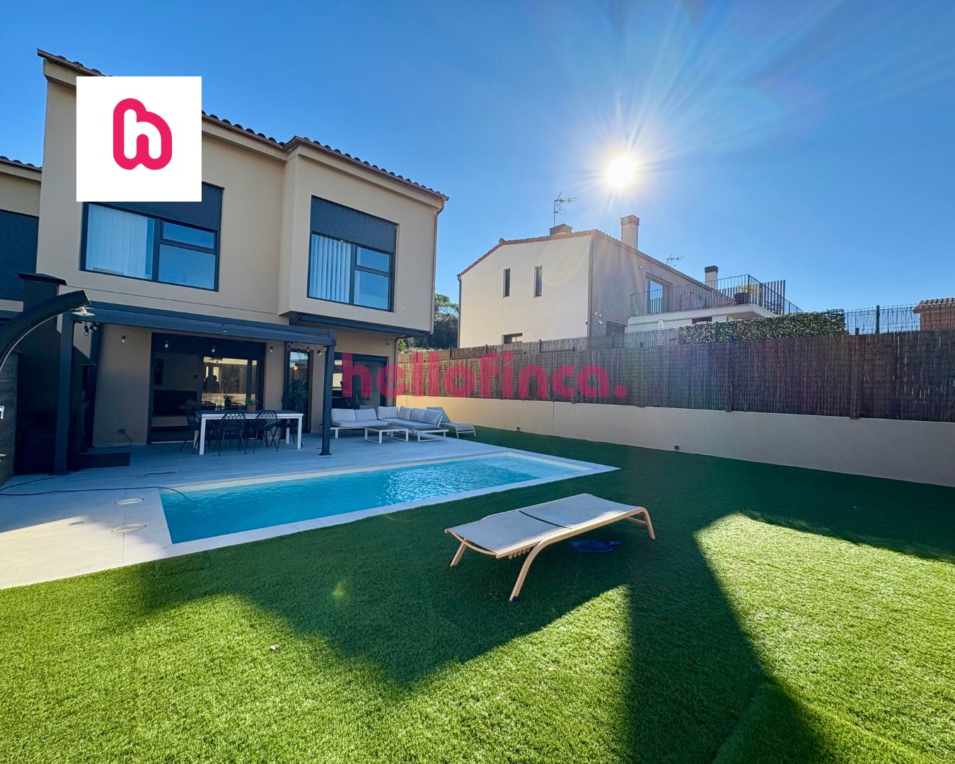 Swimming pool of Single-family semi-detached for sale in La Roca del Vallès  with Air Conditioner, Heating and Private garden