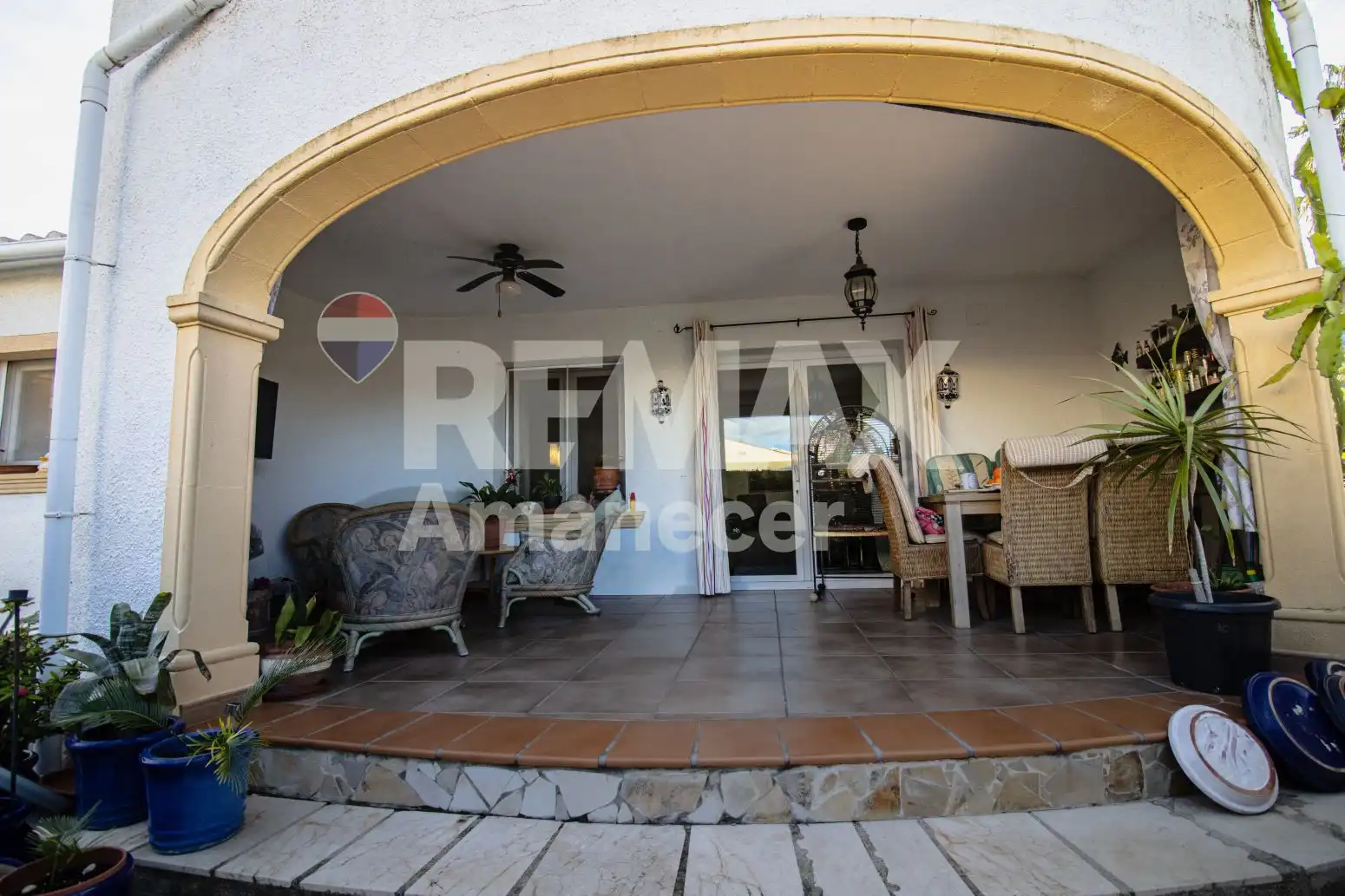 Terraza de Casa o chalet en venta en Dénia con Jardín privado, Terraza y Piscina