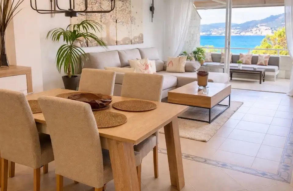 Dining room of Flat for rent in Calvià  with Air Conditioner, Furnished and Oven