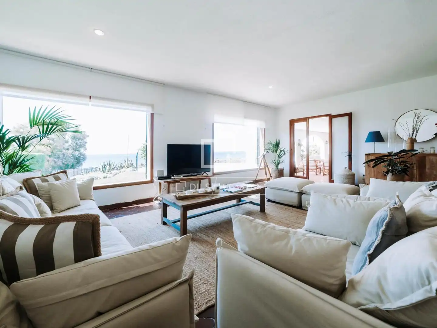Sala de estar de Casa o chalet de alquiler en Lloret de Mar con Aire acondicionado, Calefacción y Jardín privado