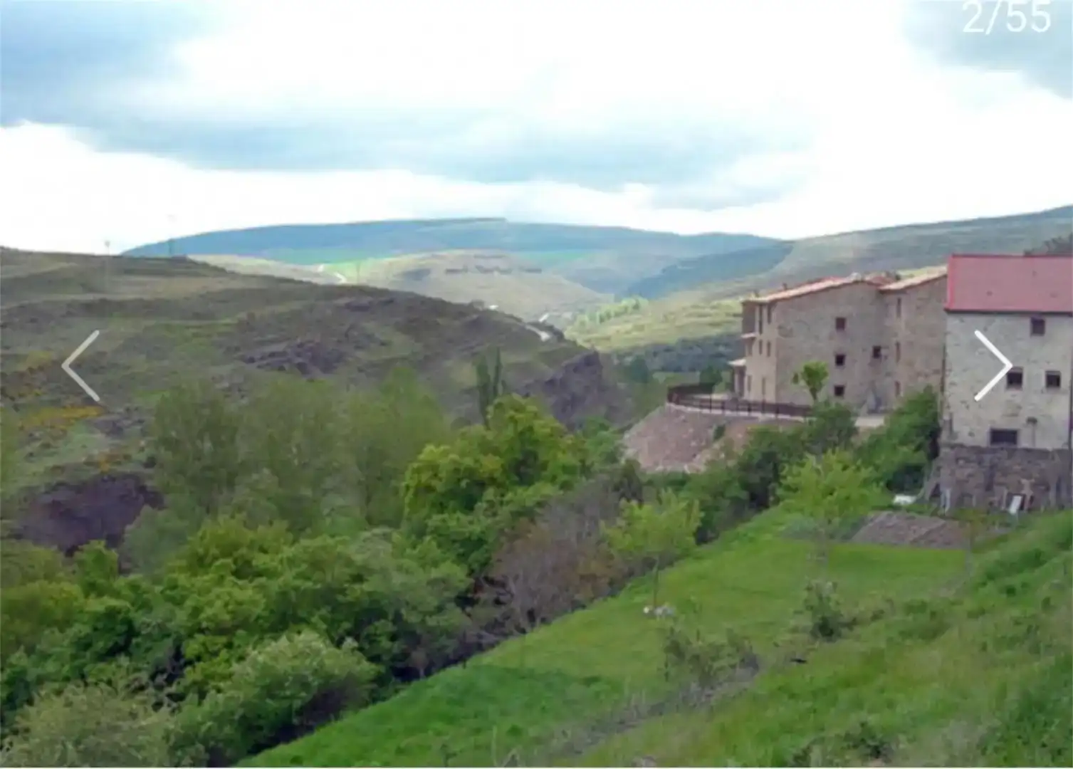 Vista exterior de Finca rústica en venda en Villar del Río amb Jardí privat, Moblat i Forn