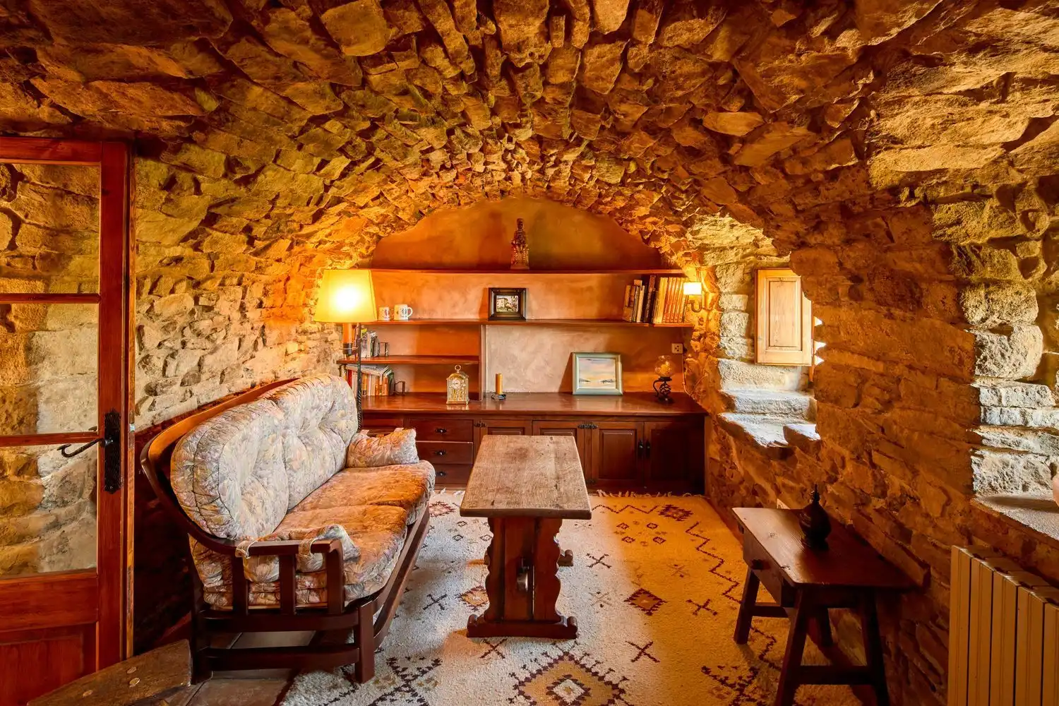 Sala de estar de Casa o chalet de alquiler en Madremanya con Aire acondicionado, Jardín privado y Terraza