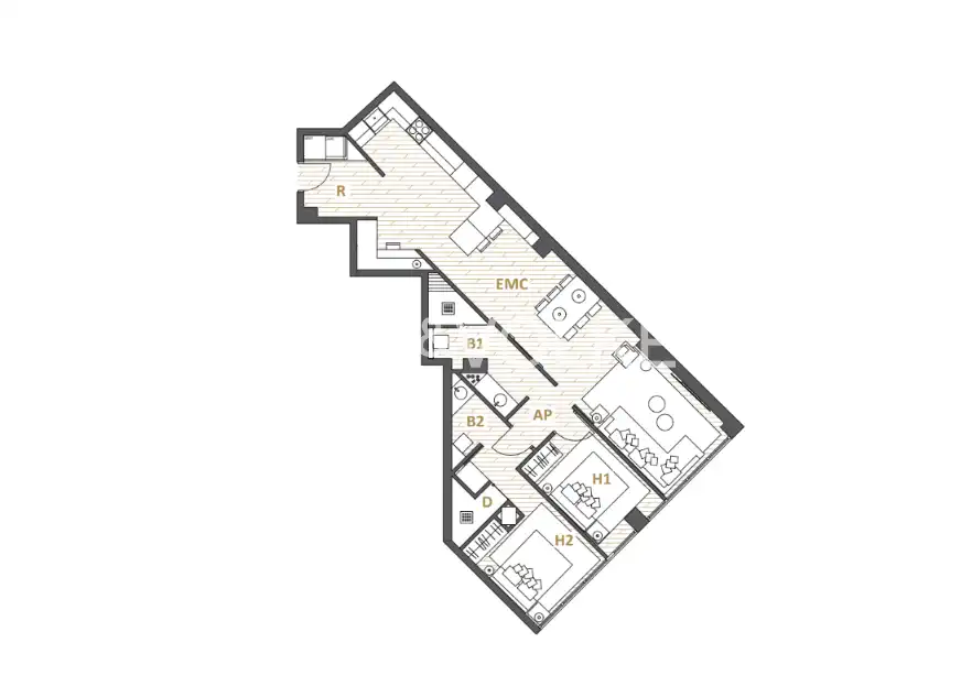 Wohnung zum Verkauf in Barcelona mit Klimaanlage, Heizung und Parkett