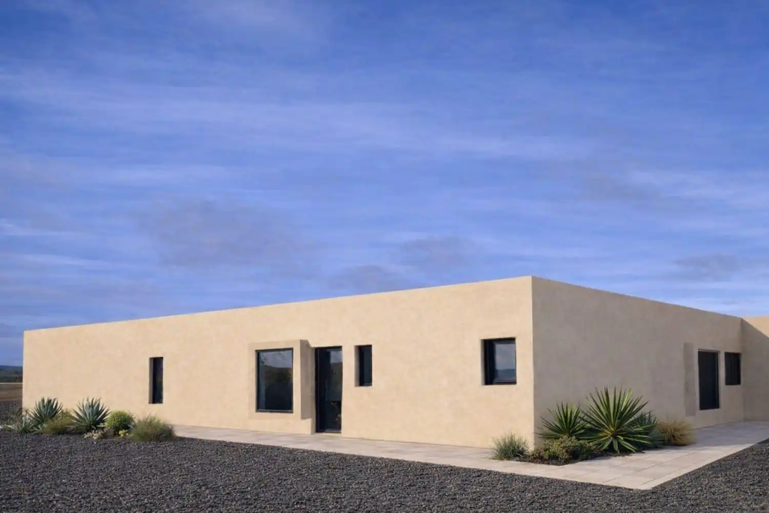 Vista exterior de Casa o xalet en venda en La Oliva amb Aire condicionat, Jardí privat i Terrassa