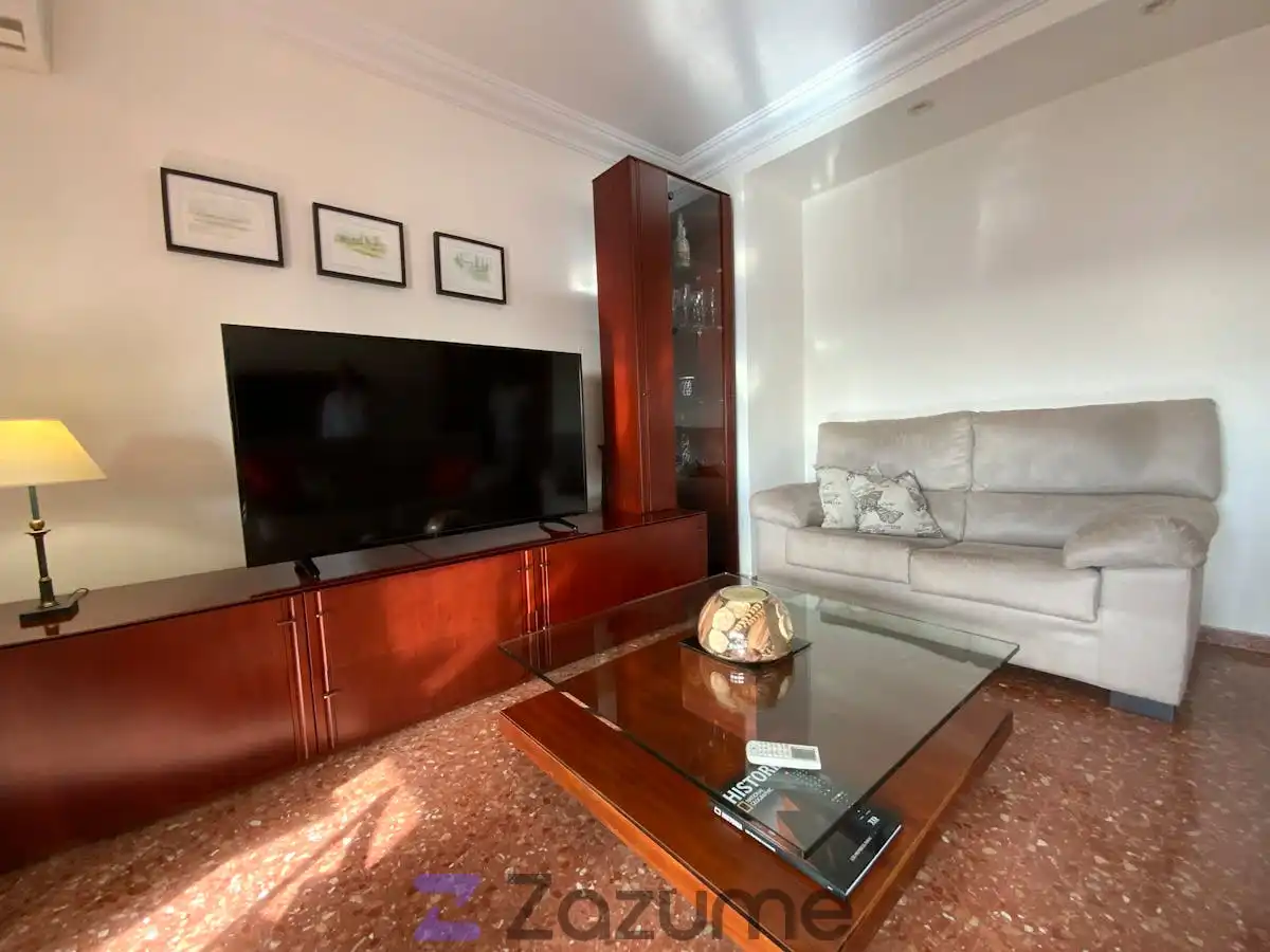Wohnzimmer von Wohnung zur Miete in Valencia mit Klimaanlage, Heizung und Terrasse