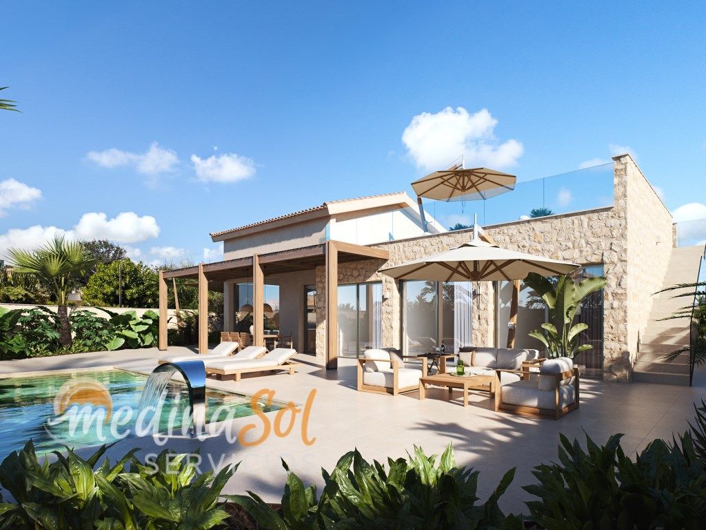 Terrassa de Casa o xalet en venda en Cartagena amb Jardí privat, Terrassa i Piscina