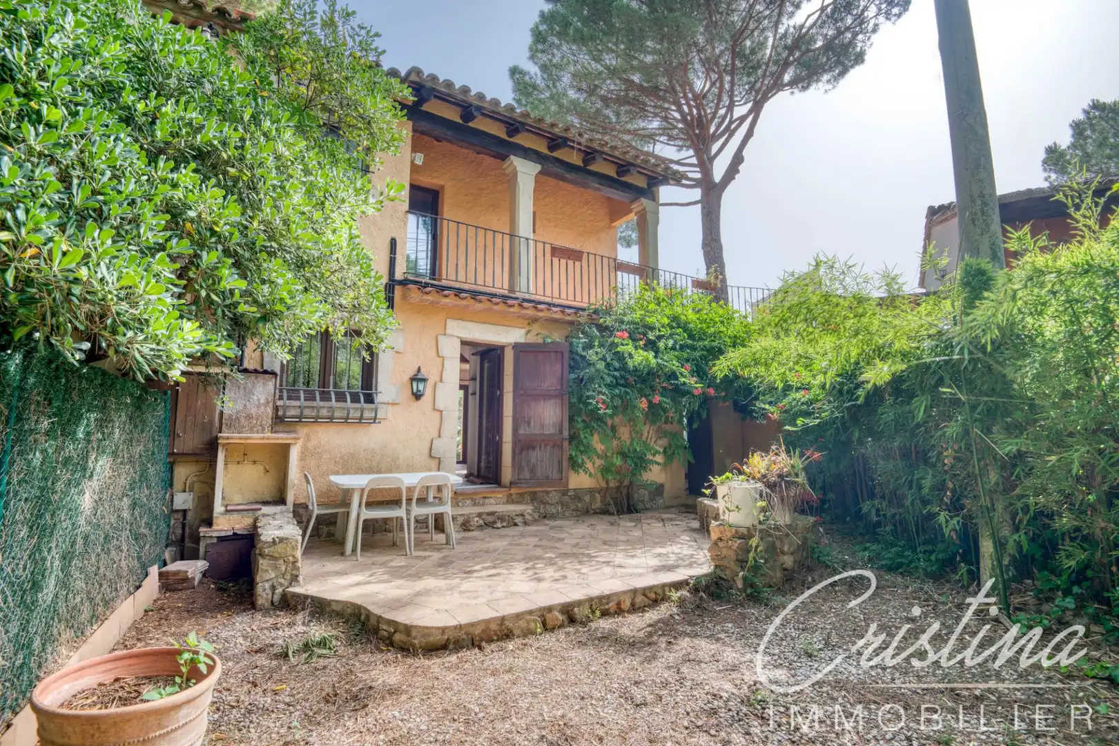 Vista exterior de Casa adosada en venta en Santa Cristina d'Aro con Calefacción, Jardín privado y Terraza