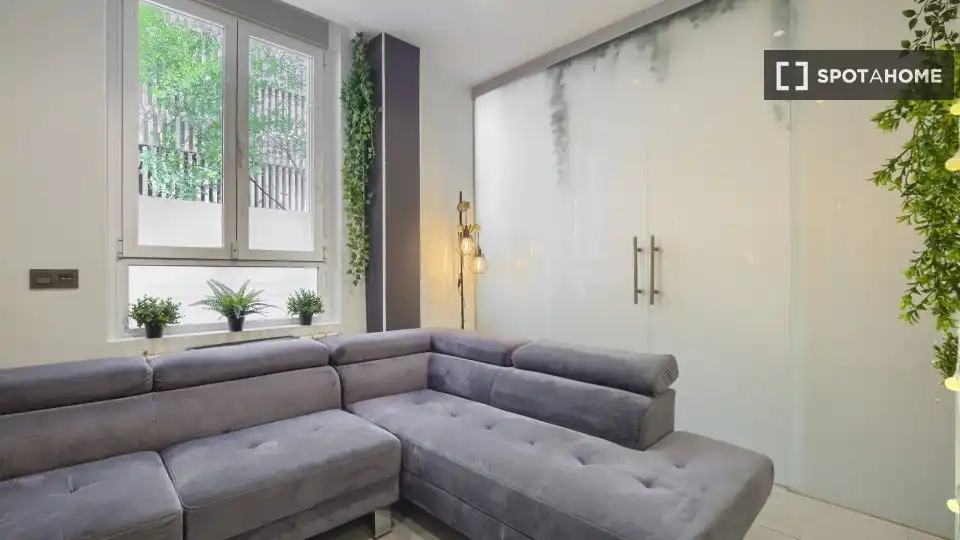 Living room of Apartments for share in Madrid  with Air Conditioner, Heating and Terrace