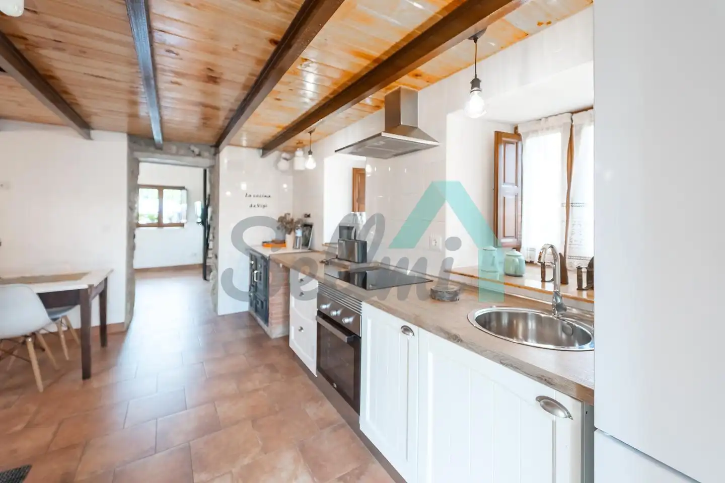 Cocina de Casa adosada de alquiler en Oviedo  con Jardín privado, Parquet y Terraza