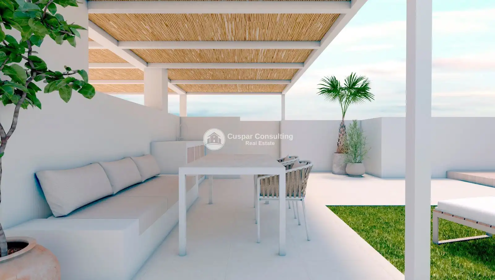 Terrassa de Apartament en venda en Pilar de la Horadada amb Aire condicionat, Calefacció i Jardí privat