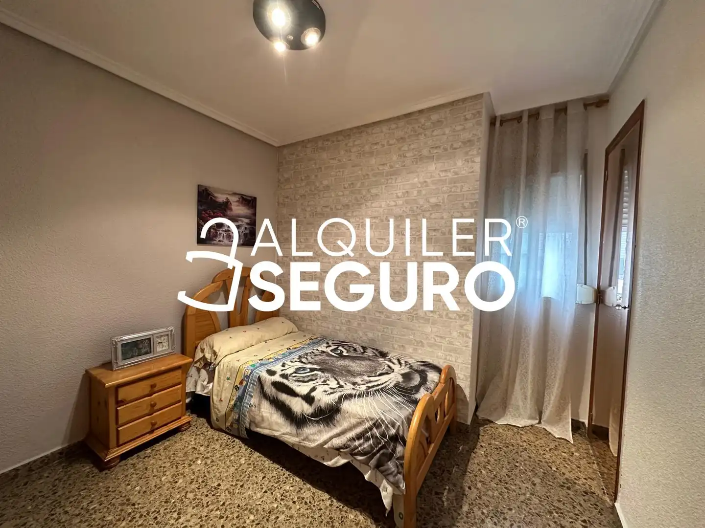 Bedroom of Flat for rent in Alfafar  with Air Conditioner, Terrace and Furnished