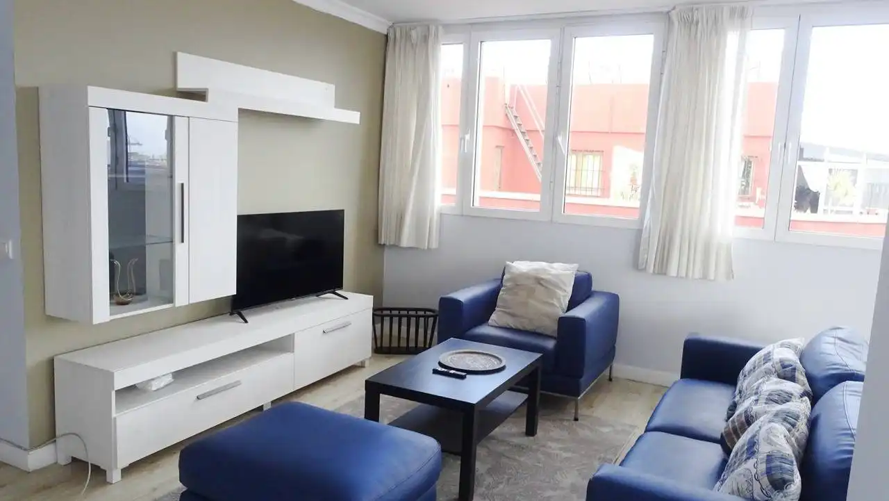 Sala d'estar de Àtic de lloguer en Las Palmas de Gran Canaria