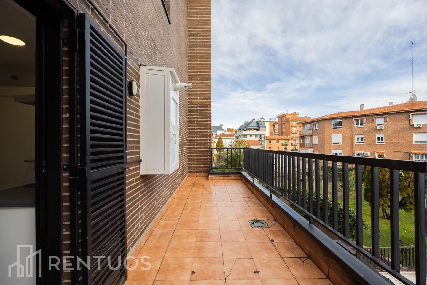 Terrace of Flat to rent in  Madrid Capital  with Air Conditioner, Heating and Parquet flooring