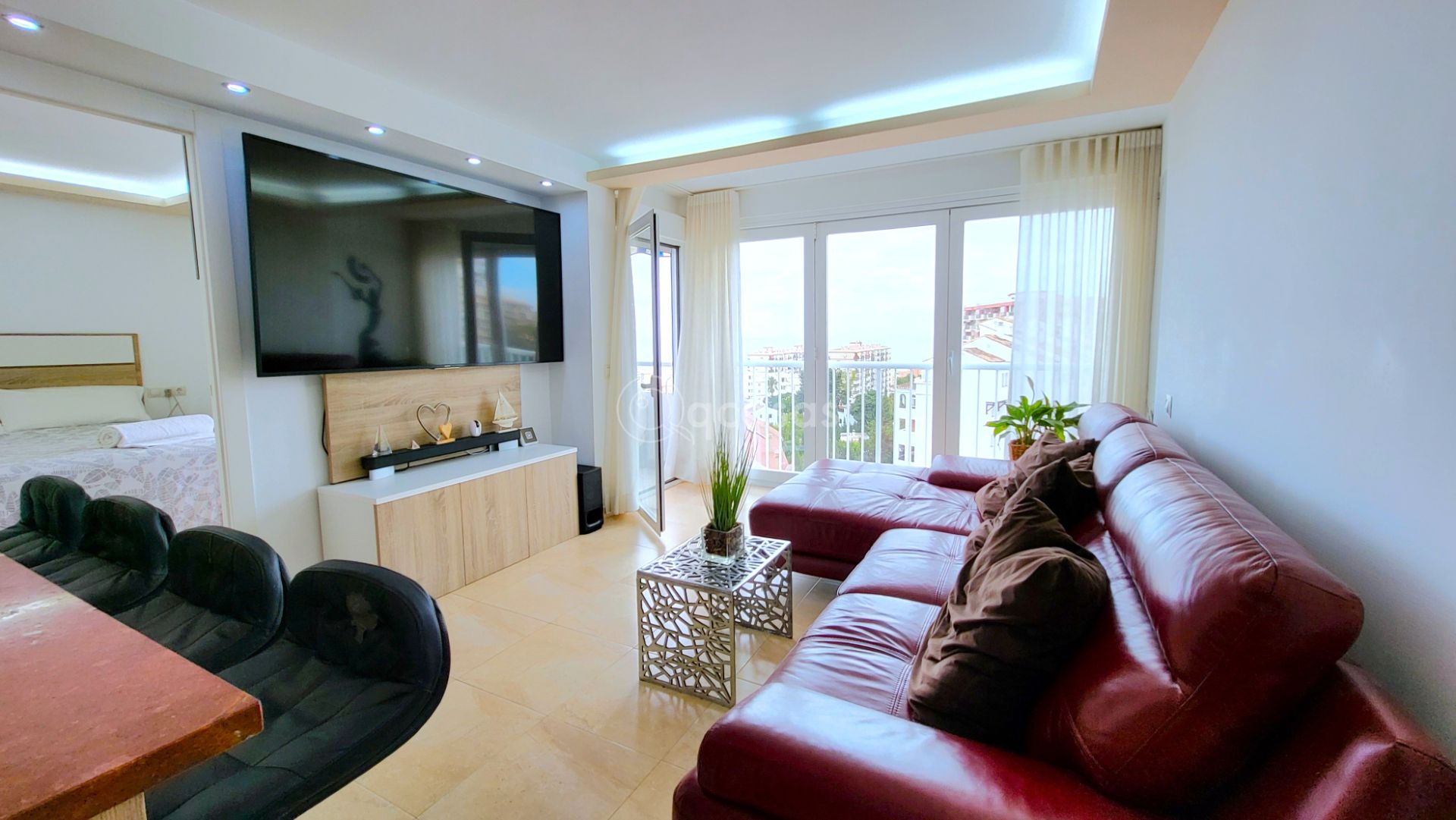 Sala de estar de Apartamento en venta en Benalmádena con Aire acondicionado, Calefacción y Terraza