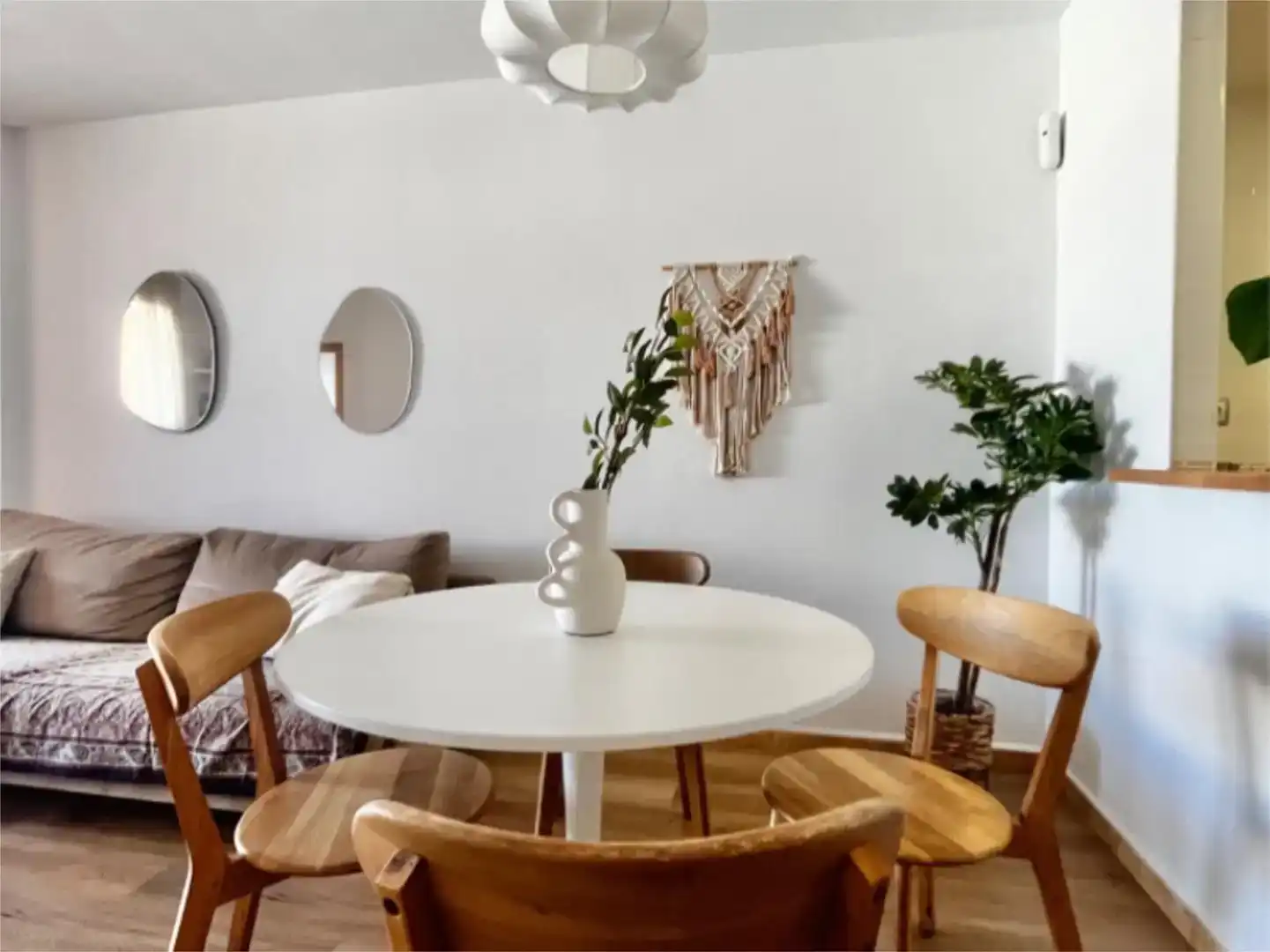 Dining room of Flat for sale in Mojácar  with Air Conditioner, Private garden and Parquet flooring