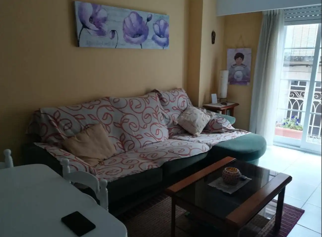 Wohnzimmer von Wohnung zur Miete in Ourense Capital  mit Heizung, Möbliert und Balkon