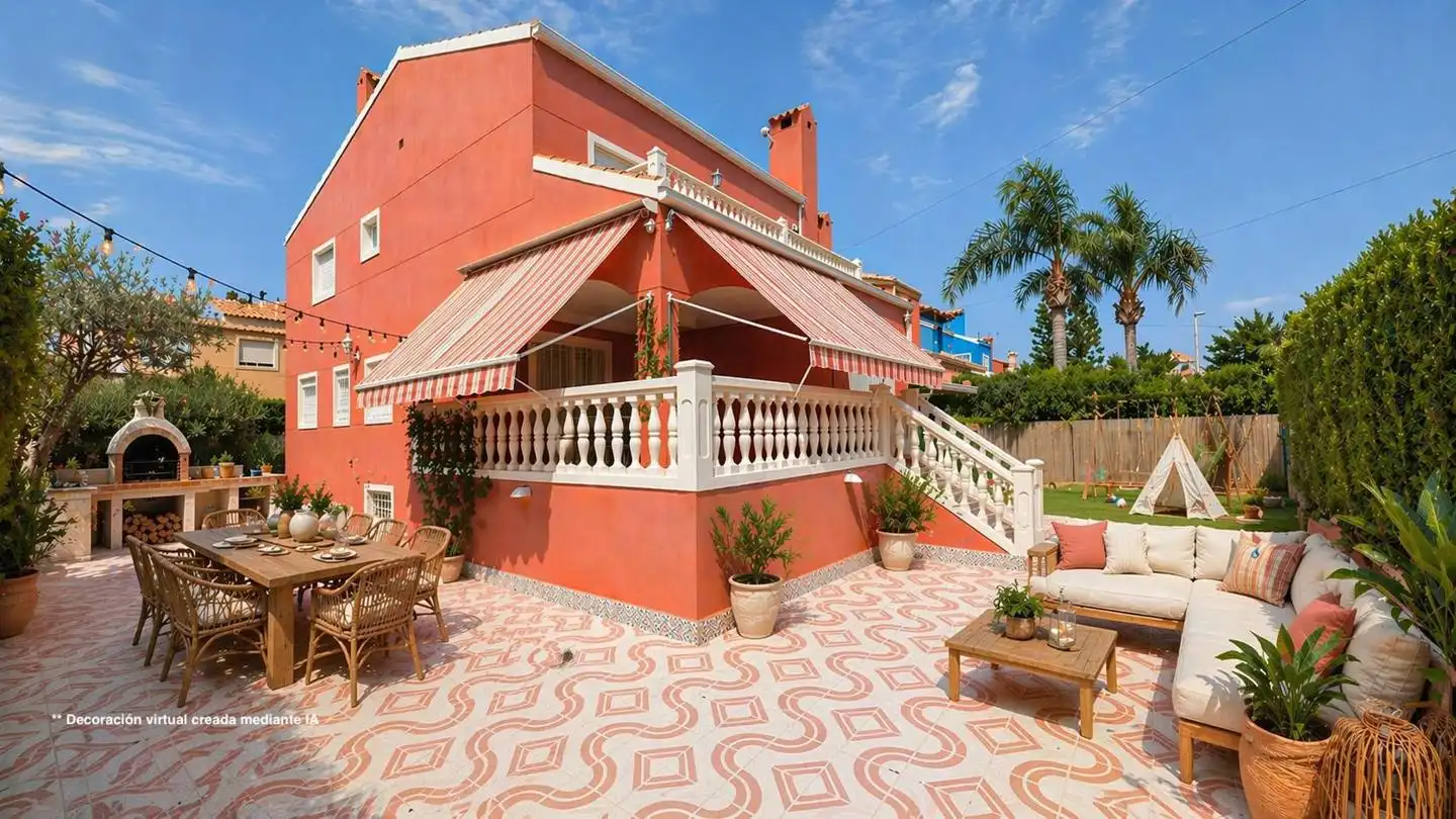 Terrassa de Casa o xalet en venda en Elche / Elx amb Aire condicionat, Jardí privat i Terrassa