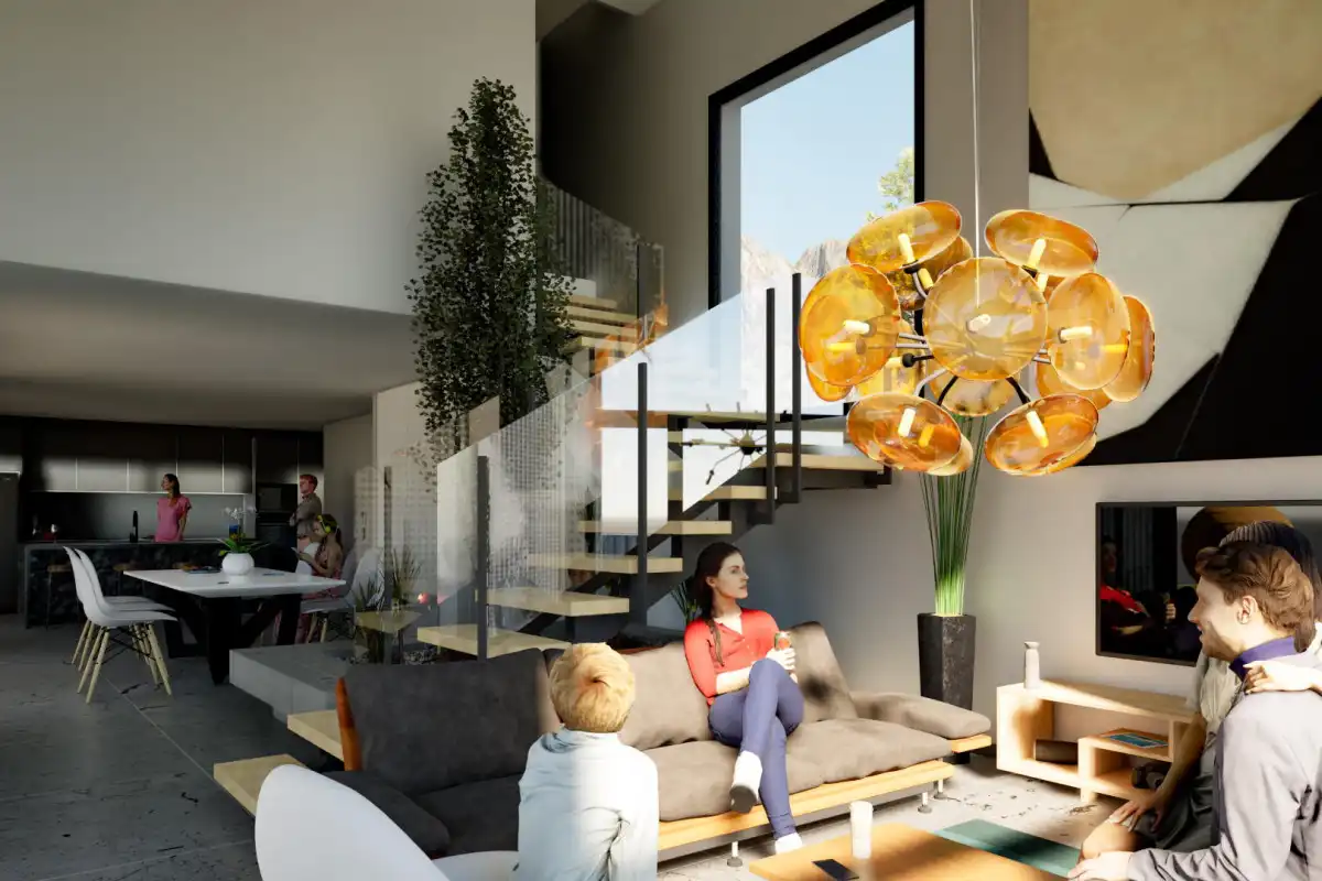 Sala de estar de Casa o chalet en venta en La Nucia con Piscina