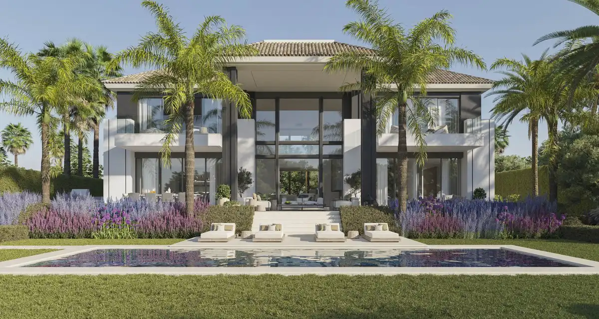 Vista exterior de Casa o xalet en venda en Marbella amb Aire condicionat, Jardí privat i Terrassa