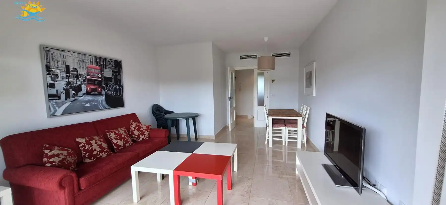 Sala d'estar de Apartament en venda en Dénia amb Aire condicionat, Calefacció i Terrassa