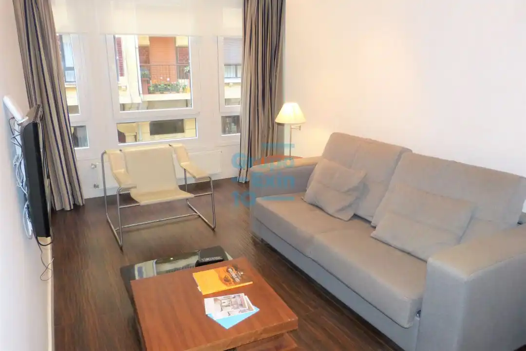 Wohnzimmer von Wohnung zur Miete in Donostia - San Sebastián  mit Balkon