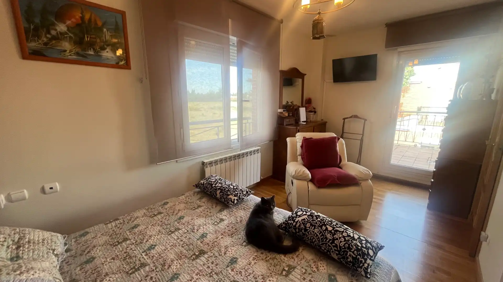 Schlafzimmer von Einfamilien-Reihenhaus zum Verkauf in Mojados mit Heizung und Parkett