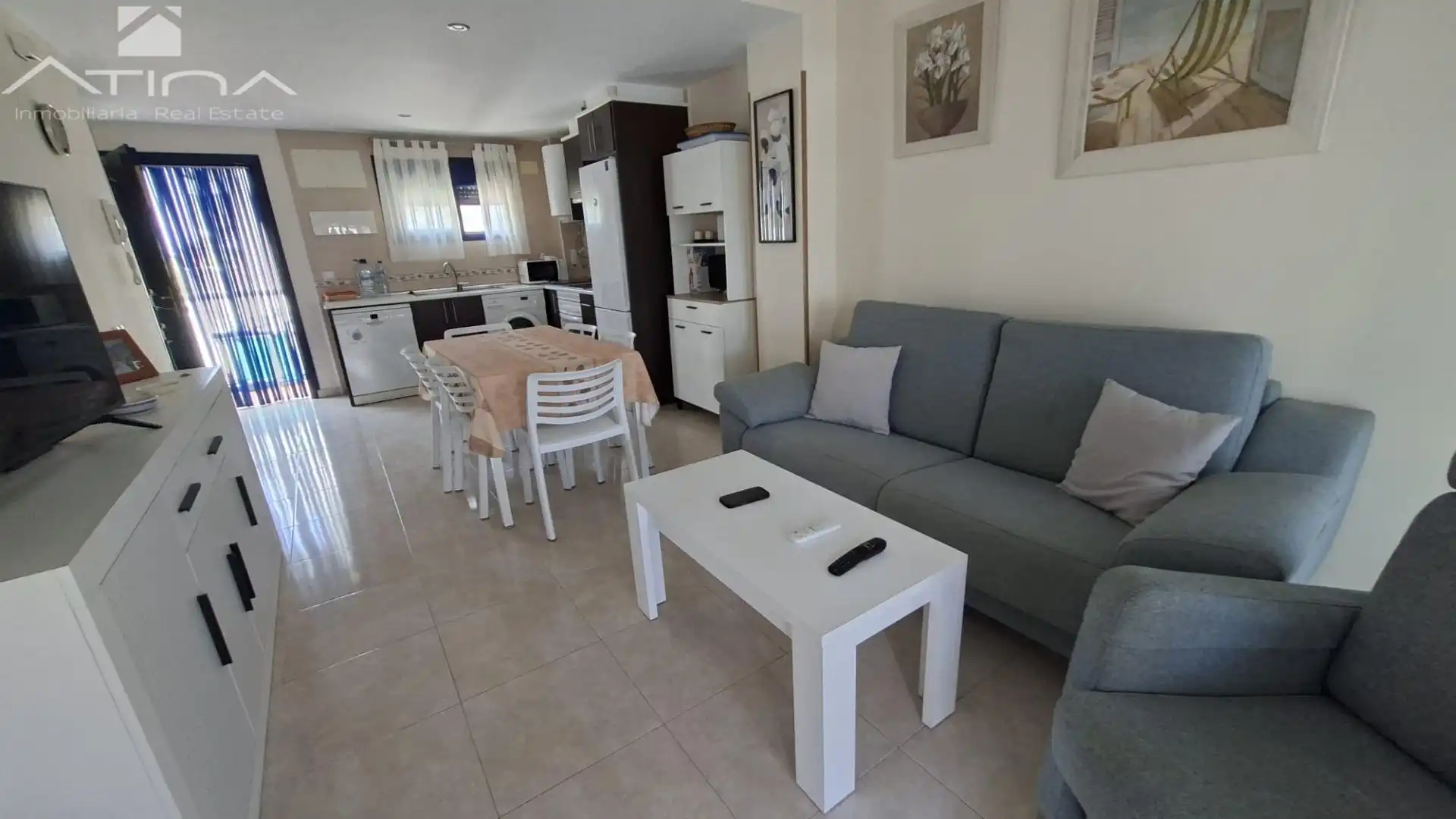 Living room of Apartments for sale in Daimús  with Air Conditioner, Private garden and Furnished