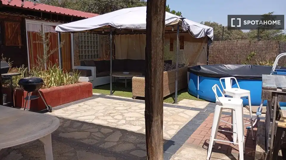 Garden of Flat for rent in Madrid  with Air Conditioner, Heating and Furnished