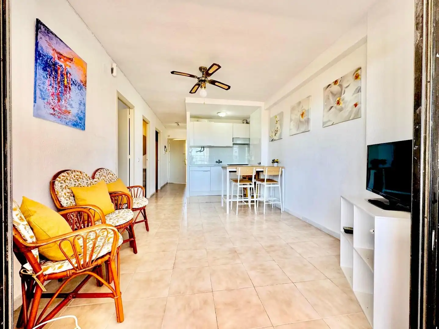 Wohnzimmer von Wohnungen zum Verkauf in Torrevieja mit Schwimmbad, Möbliert und Waschmaschine