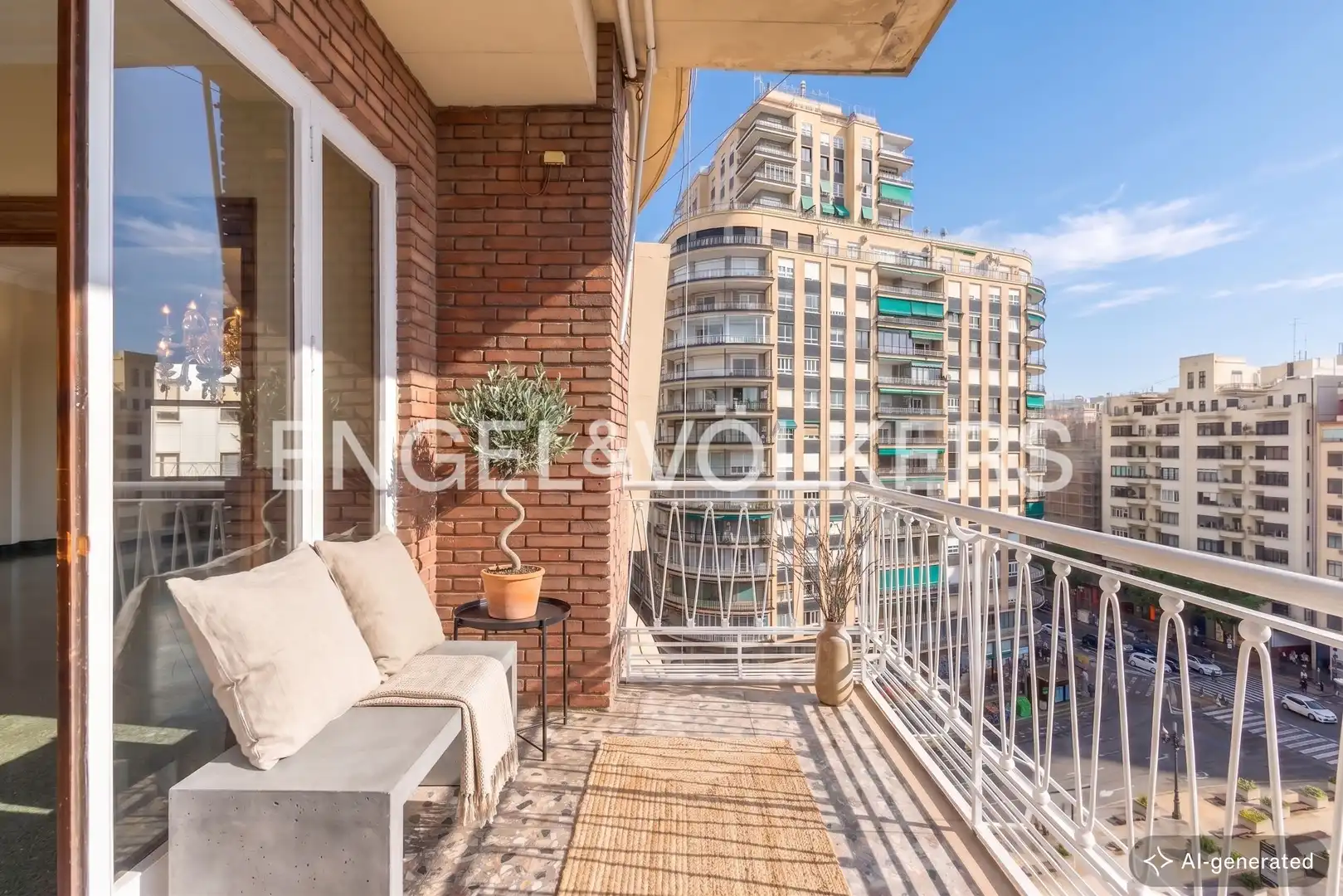 Balcony of Flat for rent in Valencia  with Air Conditioner, Heating and Terrace