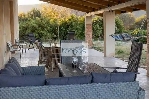 Terraza de Finca rústica en venta en Alzira con Aire acondicionado, Jardín privado y Piscina