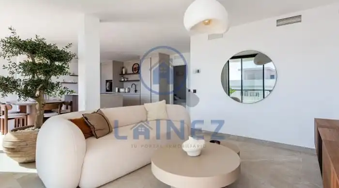 Wohnzimmer von Dachboden zum Verkauf in Marbella mit Klimaanlage, Heizung und Terrasse