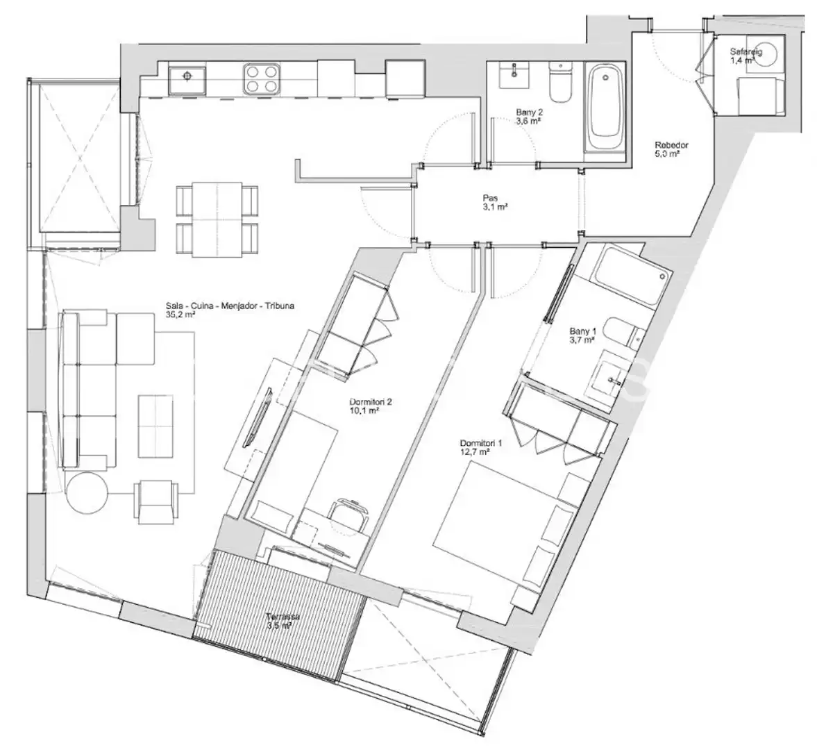 Flat with terrace for sale in Sant Martí, imagen 50