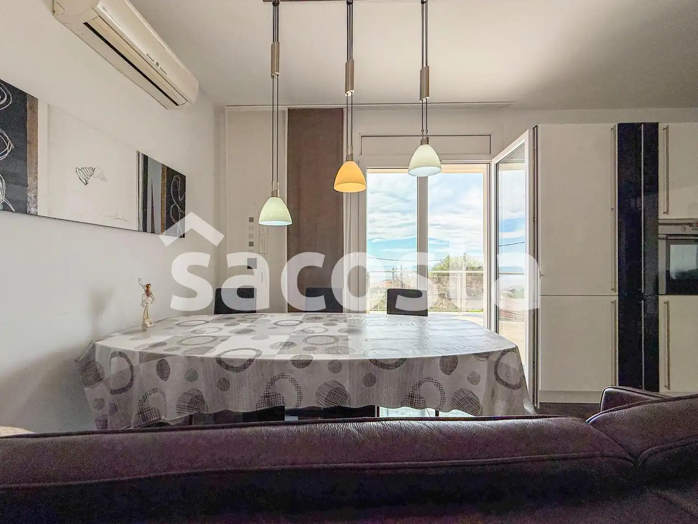 Esszimmer von Haus oder Chalet zum Verkauf in Lloret de Mar mit Klimaanlage, Heizung und Privatgarten