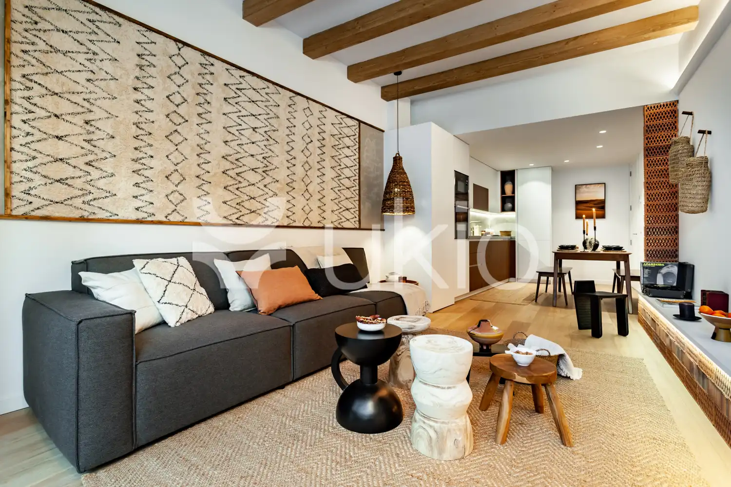 Sala d'estar de Apartament de lloguer en Barcelona amb Aire condicionat, Calefacció i Terrassa