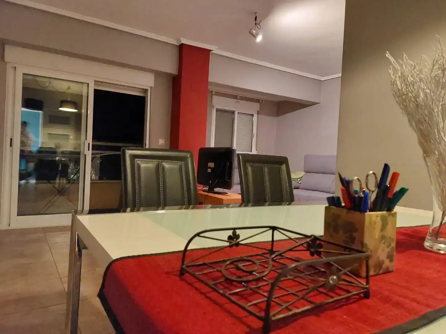 Dining room of Flat for rent in  Valencia Capital  with Air Conditioner and Balcony
