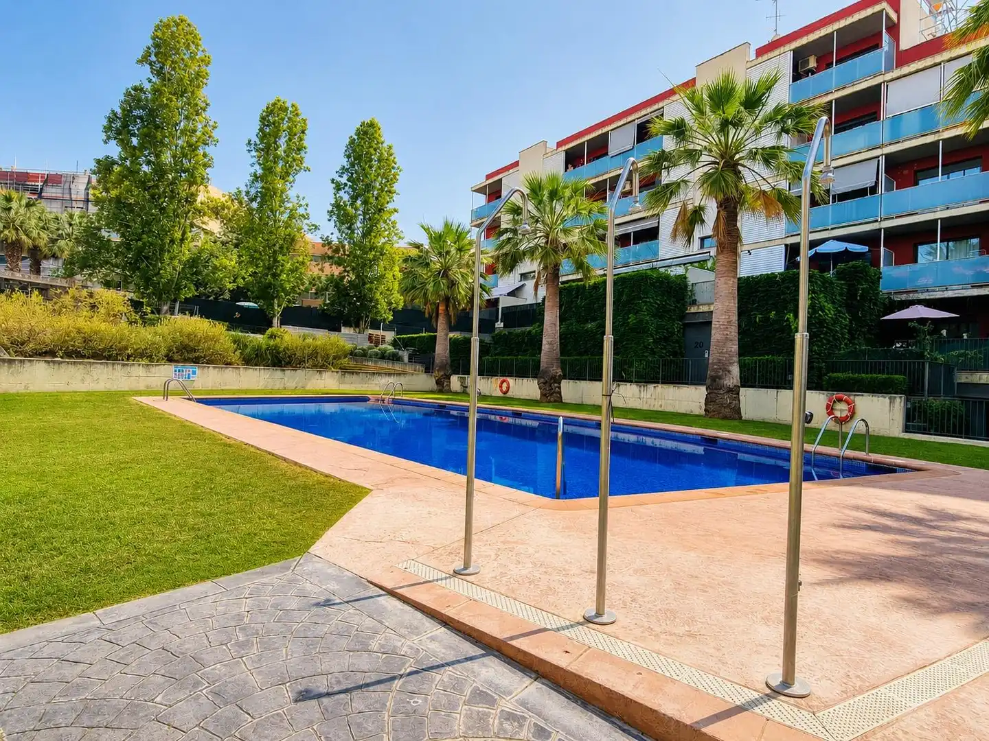 Swimming pool of Flat for sale in Sentmenat  with Air Conditioner, Heating and Parquet flooring