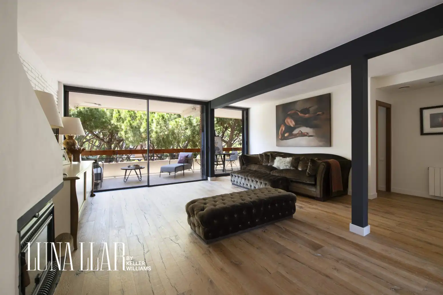 Wohnzimmer von Dachboden zum Verkauf in Gavà mit Heizung, Parkett und Terrasse