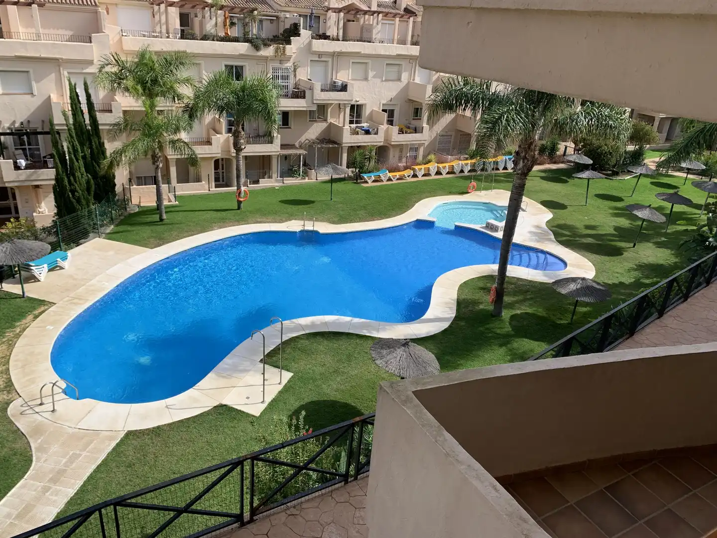 Swimming pool of Flat for sale in Manilva
