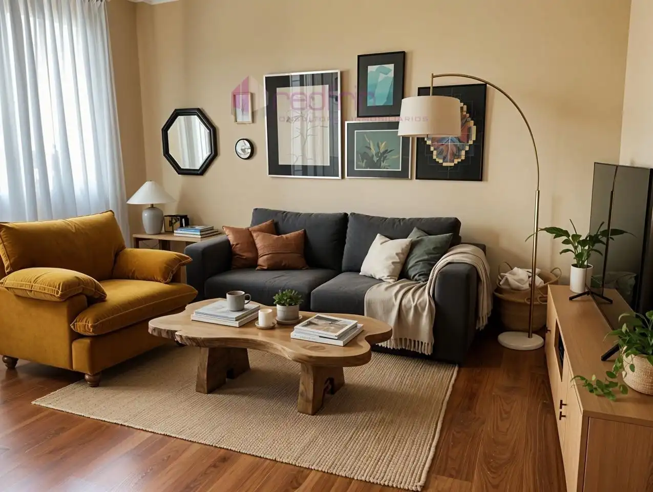 Sala de estar de Ático en venta en Madrid