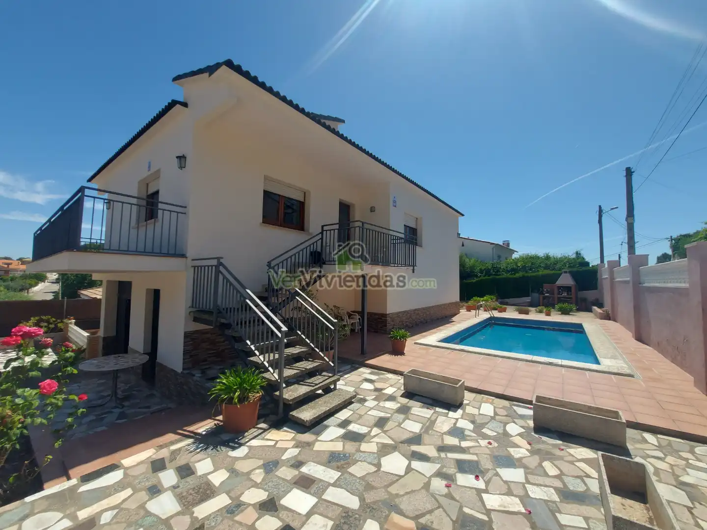 Vista exterior de Casa o xalet en venda en Piera amb Jardí privat, Terrassa i Piscina
