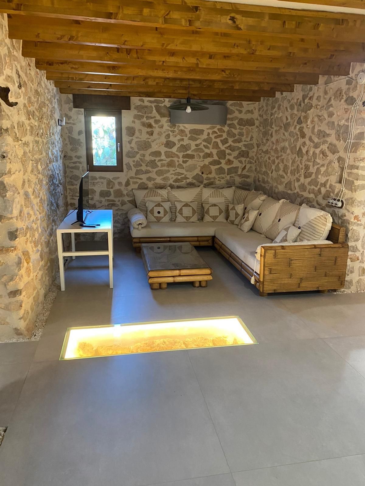 Wohnzimmer von Haus oder Chalet zur Miete in Dénia mit Klimaanlage, Privatgarten und Terrasse